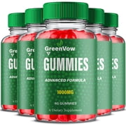 5 pack GreenVow Health Gummies, Green Vow Advanced Support 300 Gummies