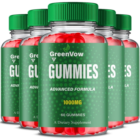 (5 pack) GreenVow Health Gummies, Green Vow Advanced Support (300 Gummies)