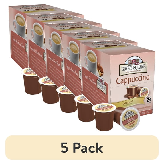 (5 pack) Grove Square Cappuccino Coffee K-Cups