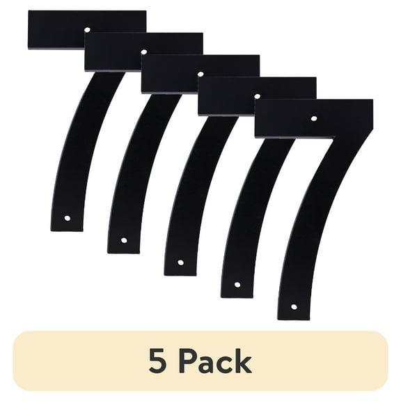 (5 pack) HY-KO 4" Black Plastic Modern Number 7
