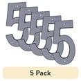 thumbnail image 1 of (5 pack) HY-KO 4" Reflective Plastic Modern Number 5, 1 of 9