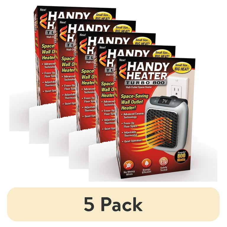 pack) Handy Heater Turbo, Personal Electric Ceramic Space Heater