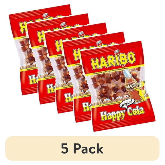 (5 pack) Haribo Happy-Cola Original Gummi Candies, 5 oz.