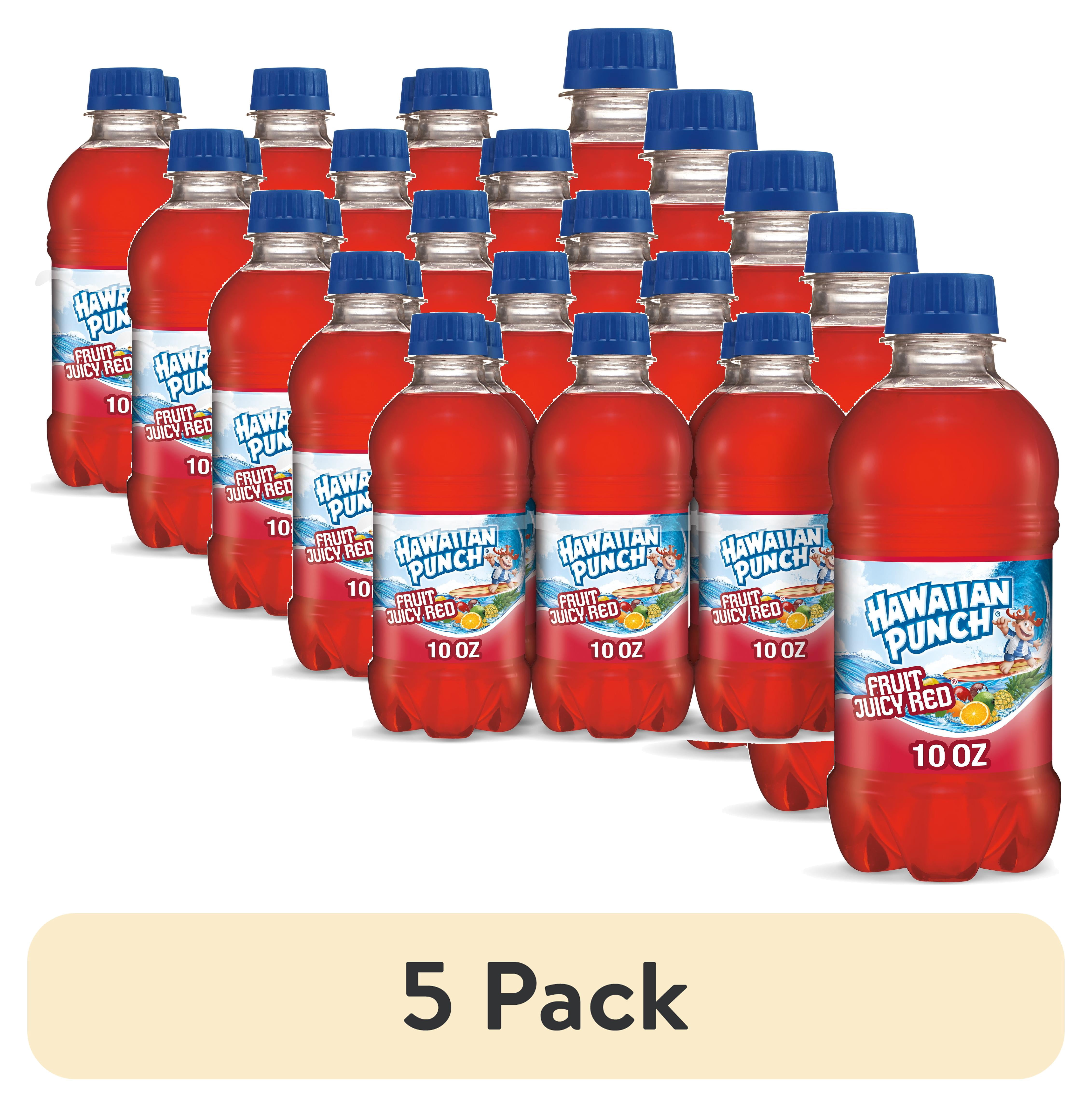 (5 pack) Hawaiian Punch Fruit Juicy Red Juice, 10 fl oz, 6 Count Bottles