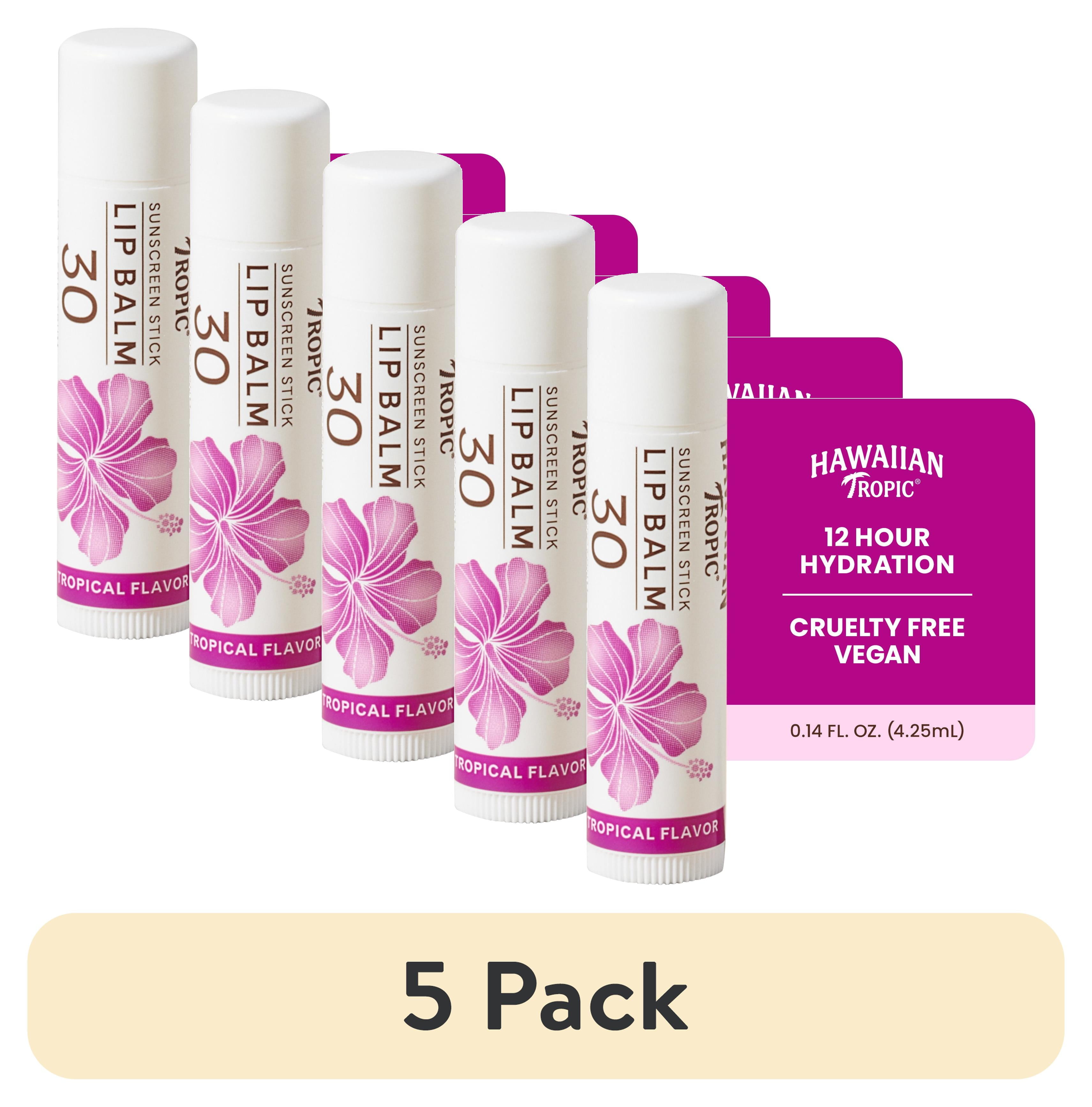 (5 pack) Hawaiian Tropic Tropical Lip Balm SPF 30, 0.14oz - Walmart.com
