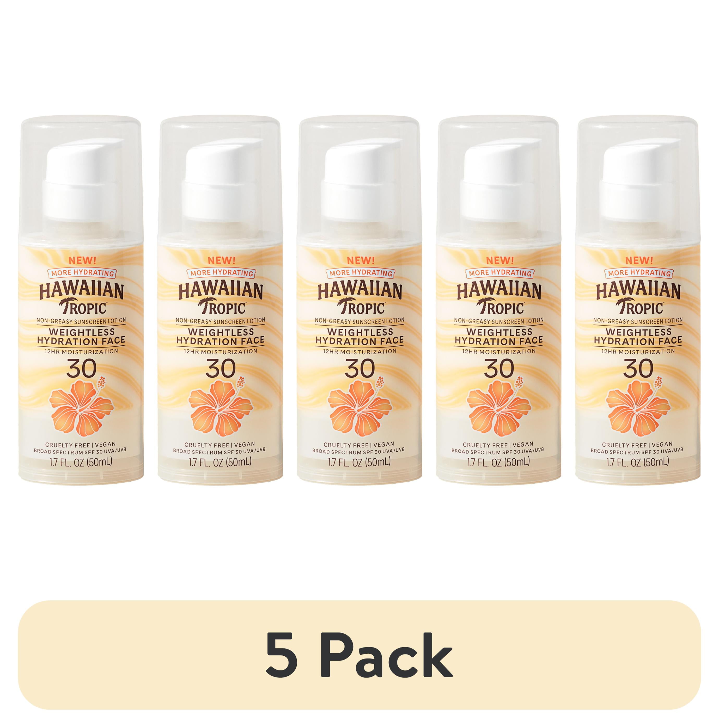 4 pack) Hawaiian Tropic Weightless Hydration Lotion Sunscreen for