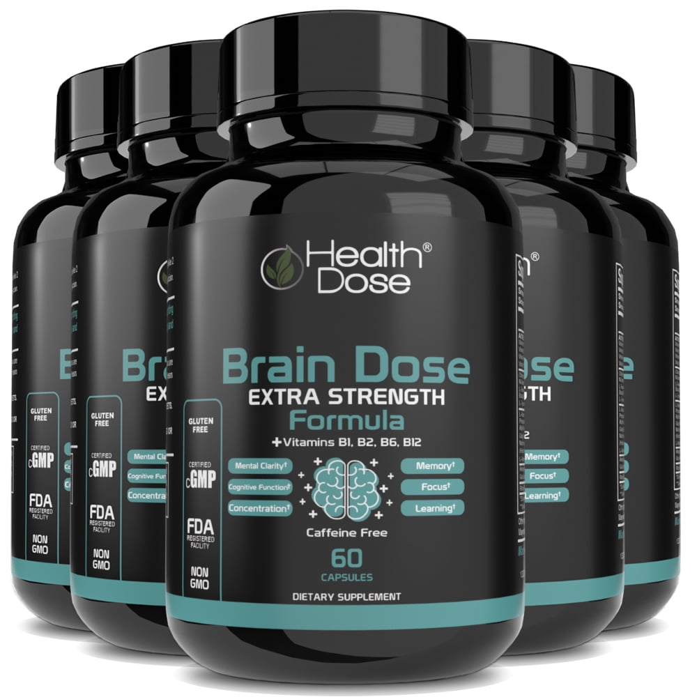 5 pack) Health Dose Brain Dose Premium Nootropics - Mental Focus