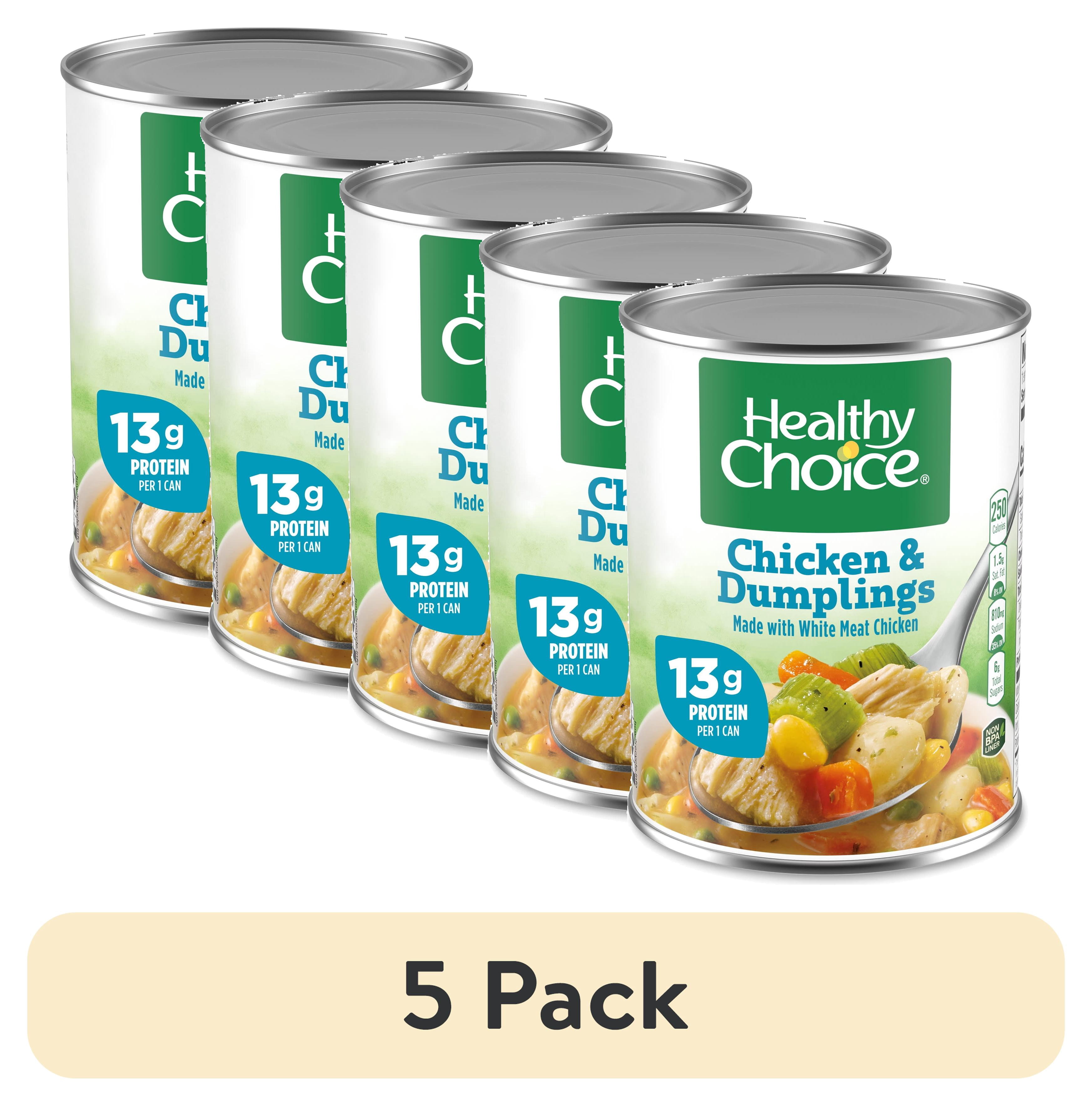 (5 pack) Healthy Choice Chicken & Dumplings Canned Soup, 15 oz.