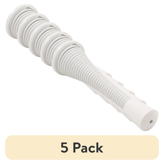 (5 pack) Heavy-Duty Spring Door Stop, 3 Inches, White by Stone Harbor Hardware