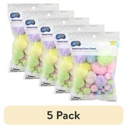 (5 pack) Hello Hobby Pastel Multicolor Craft Pom Poms, 100 Piece