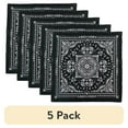 thumbnail image 1 of (5 pack) Hello Hobby Fashion Cotton Unisex Bandana, Black Paisley, 1 of 6