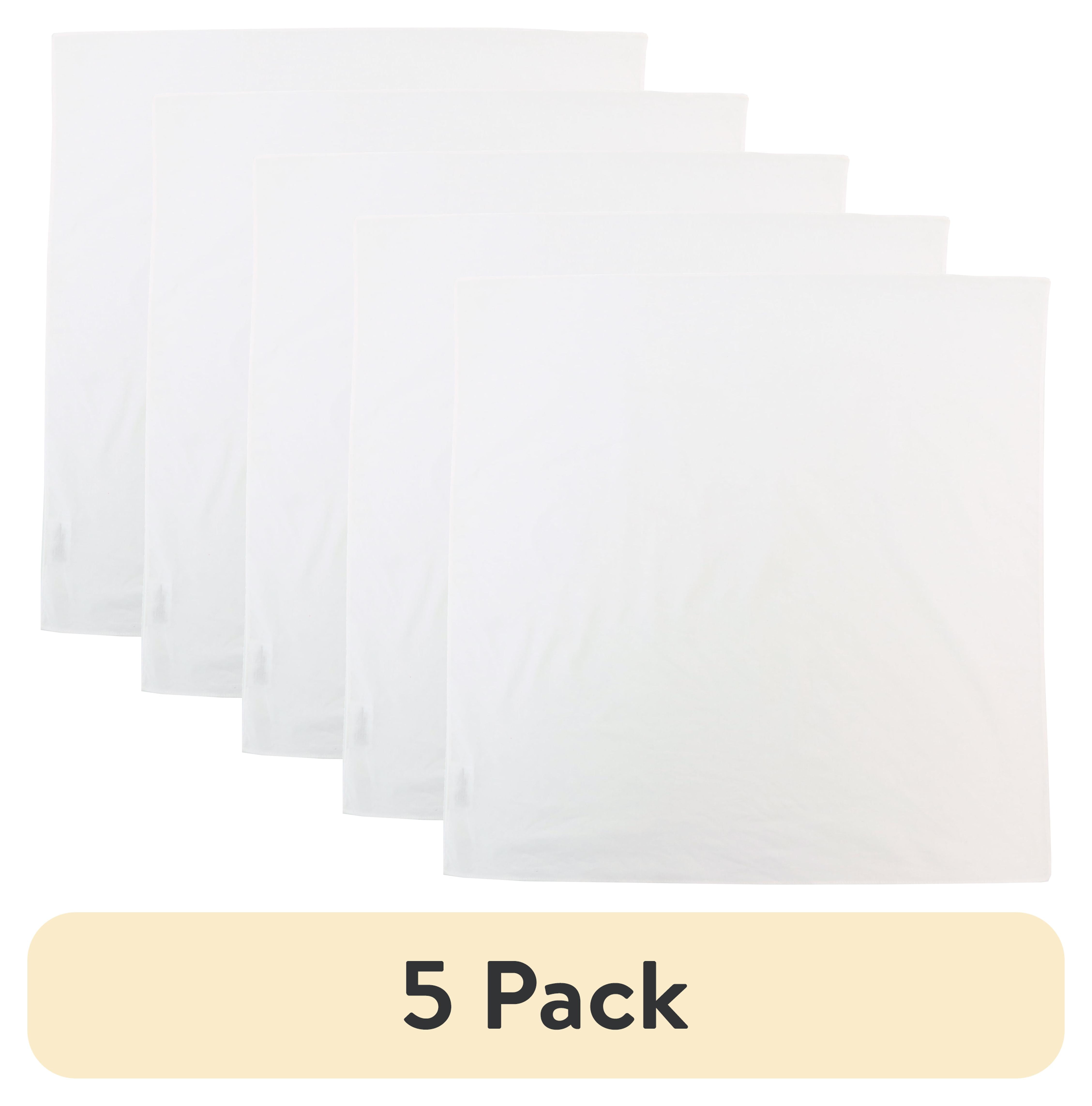 (5 pack) Hello Hobby Fashion Cotton Unisex Bandana, White