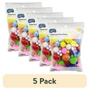 (5 pack) Hello Hobby Shimmer Multicolor Craft Pom Poms, 100 Piece