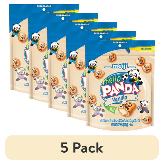 (5 pack) Meiji Vanilla Bite Size Cookie 7 oz