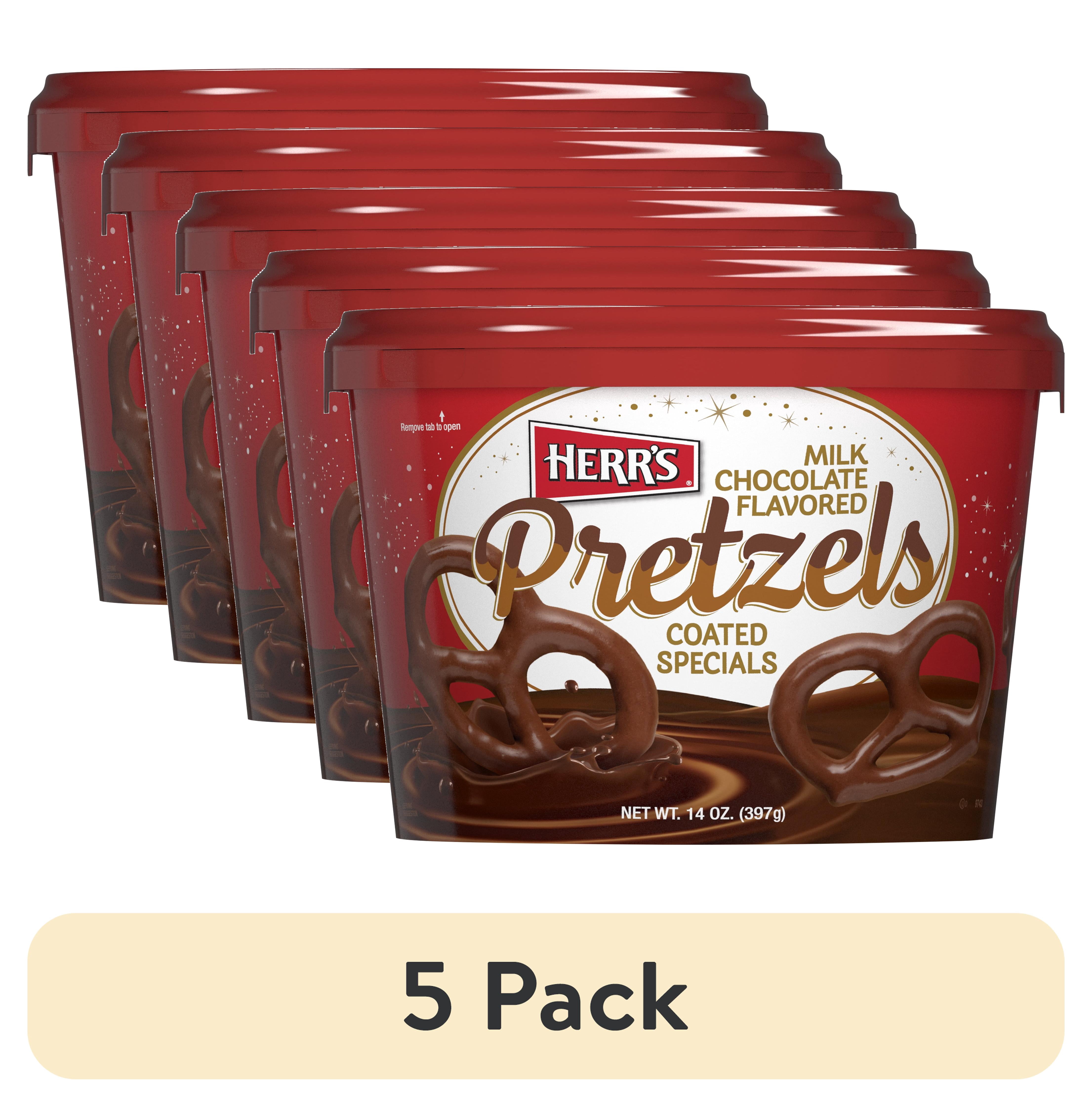 (5 pack) Herr's Milk Chocolate Coated Sourdough Pretzels, 14 oz.
