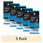 (5 pack) Hillman Pan Head Phillips Machine Screw 8-32 x 2", Zinc, Steel, 7 Sets