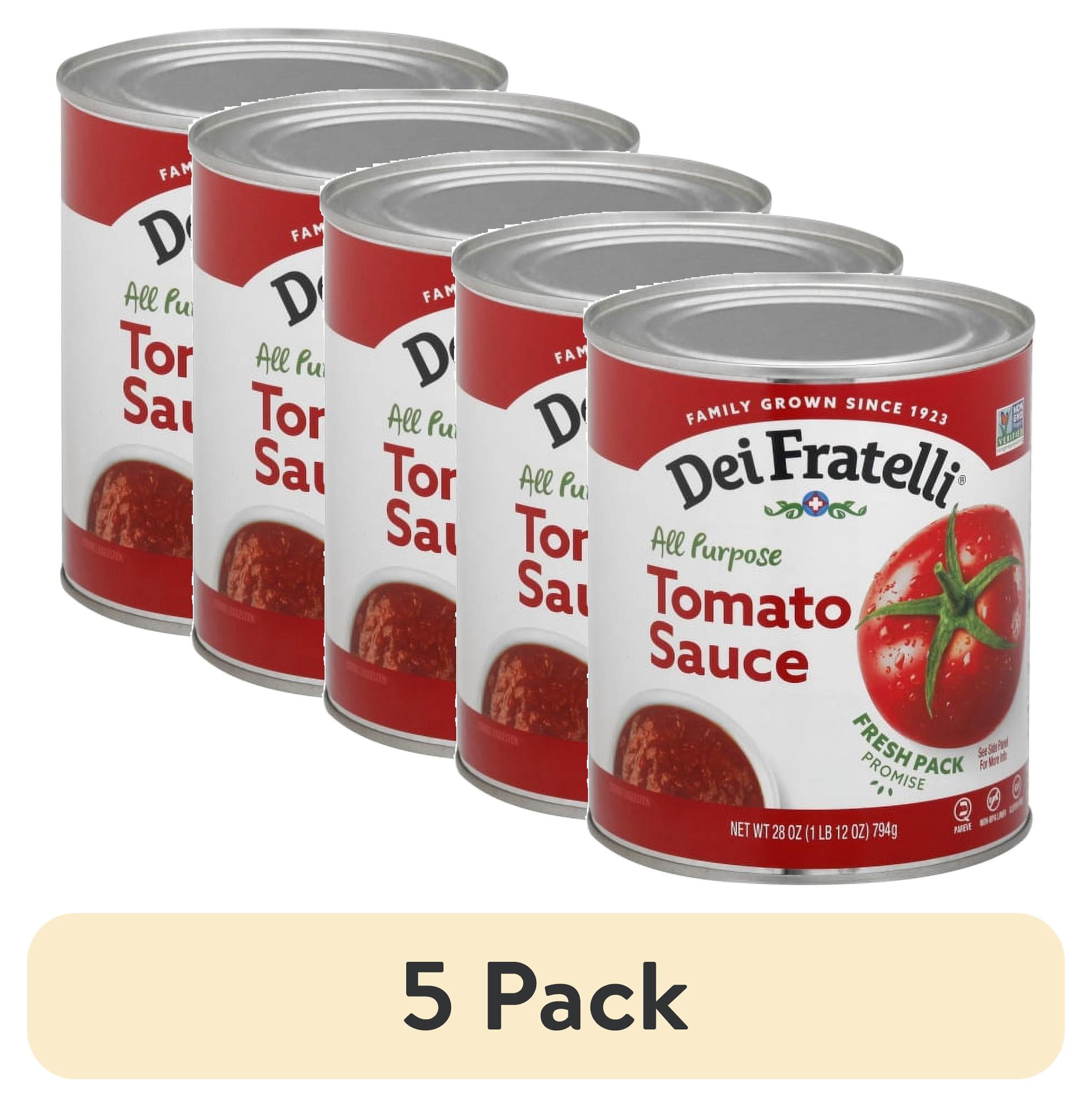 (5 pack) Hirzel Canning & Farms Dei Fratelli Tomato Sauce, 28 oz