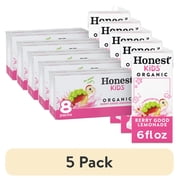 5 pack Honest Kids Berry Good Lemonade Organic Juice Drink Cartons, 6 fl oz, 8 Pack