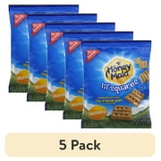 (5 pack) HONEY MAID Lil' Squares Honey Graham Crackers, Lunch Snacks, 1.06 oz Snack Pack
