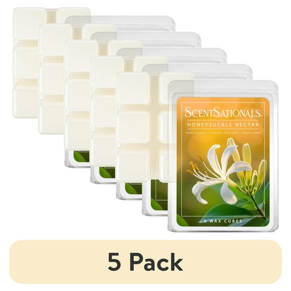 (5 pack) Honeysuckle Nectar Scented Wax Melts, ScentSationals, 2.5 oz