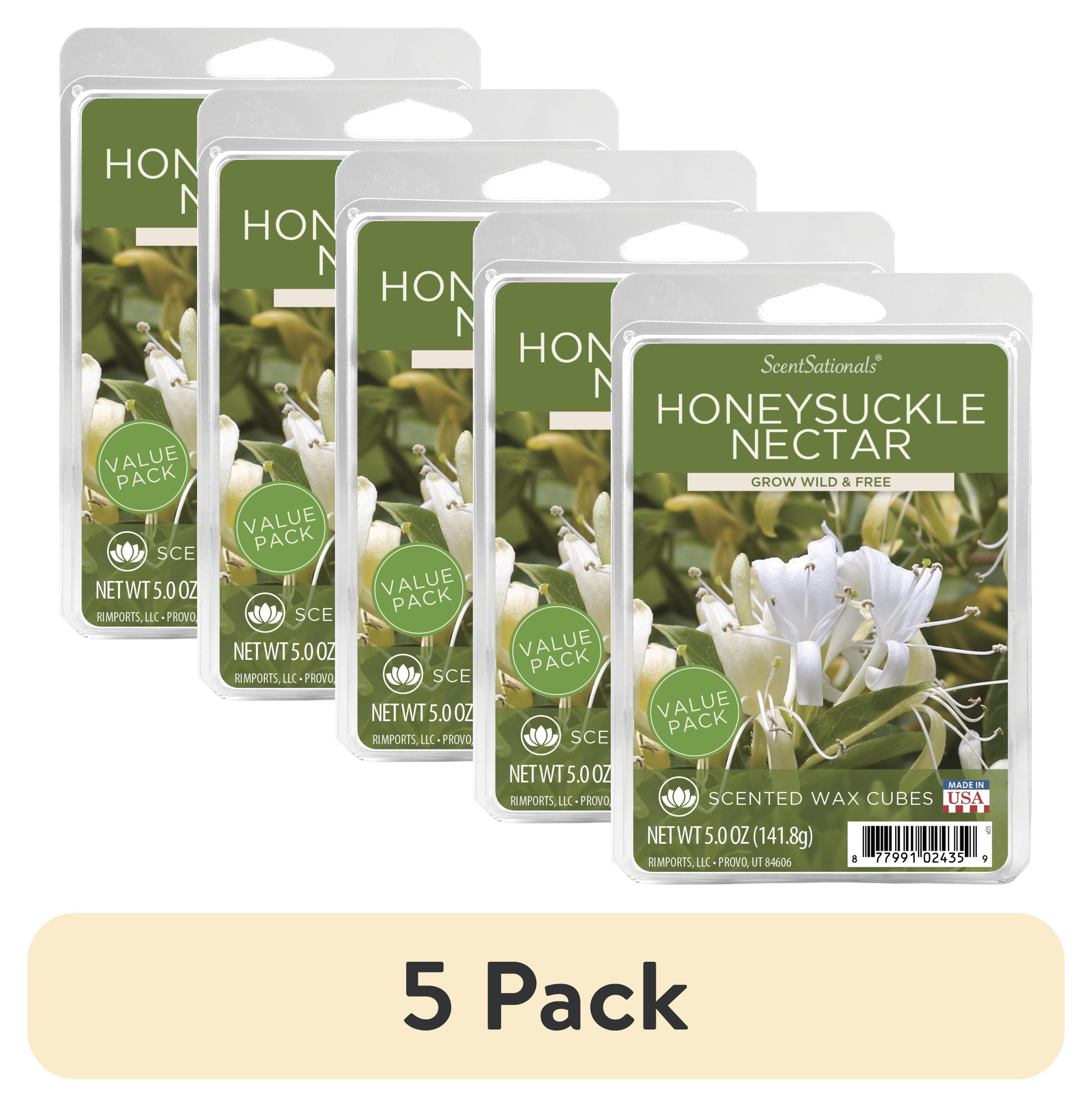 (5 pack) Honeysuckle Nectar Scented Wax Melts, ScentSationals, 5 oz
