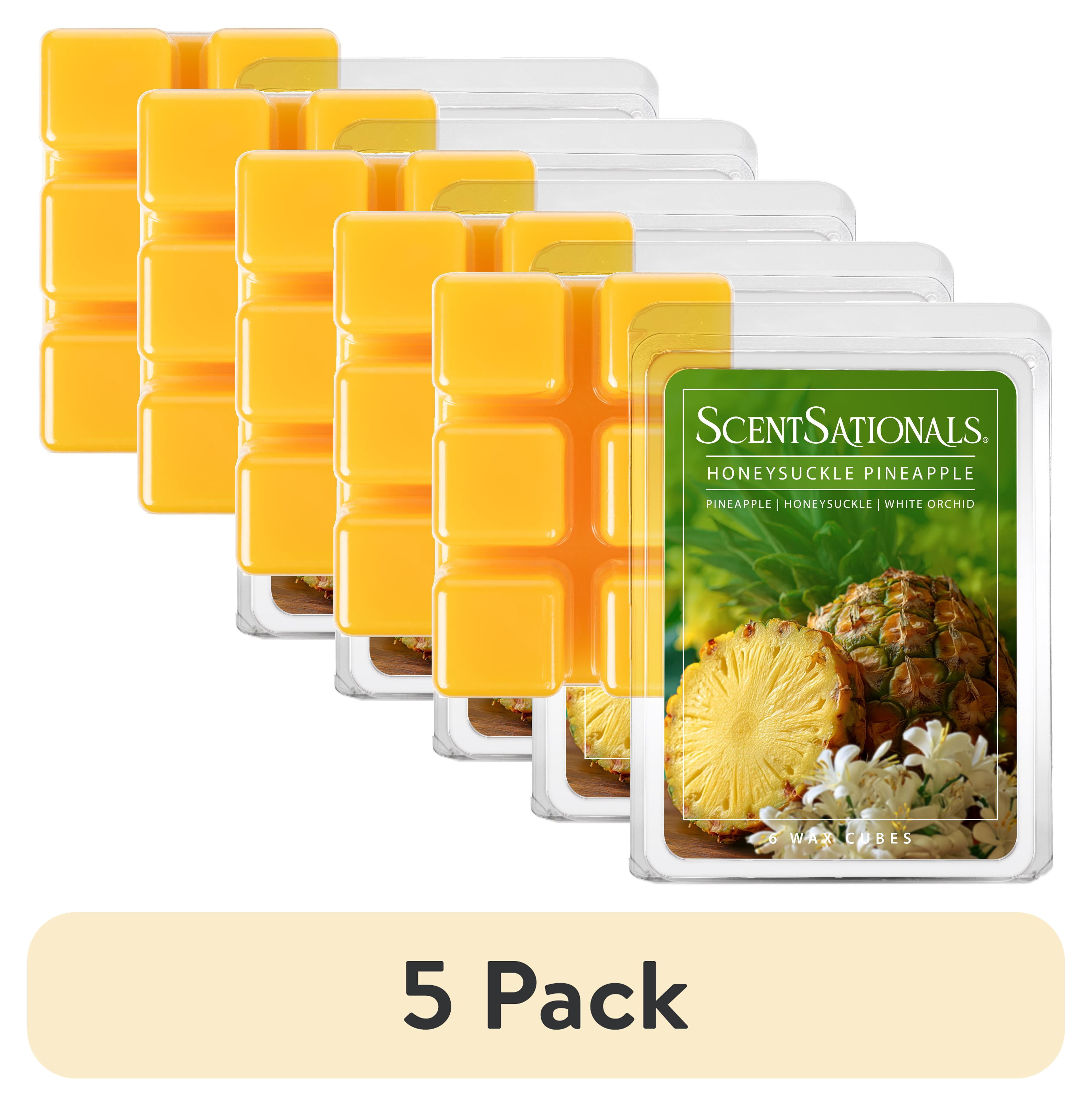 (5 pack) Honeysuckle Pineapple Scented Wax Melts, ScentSationals, 2.5 oz