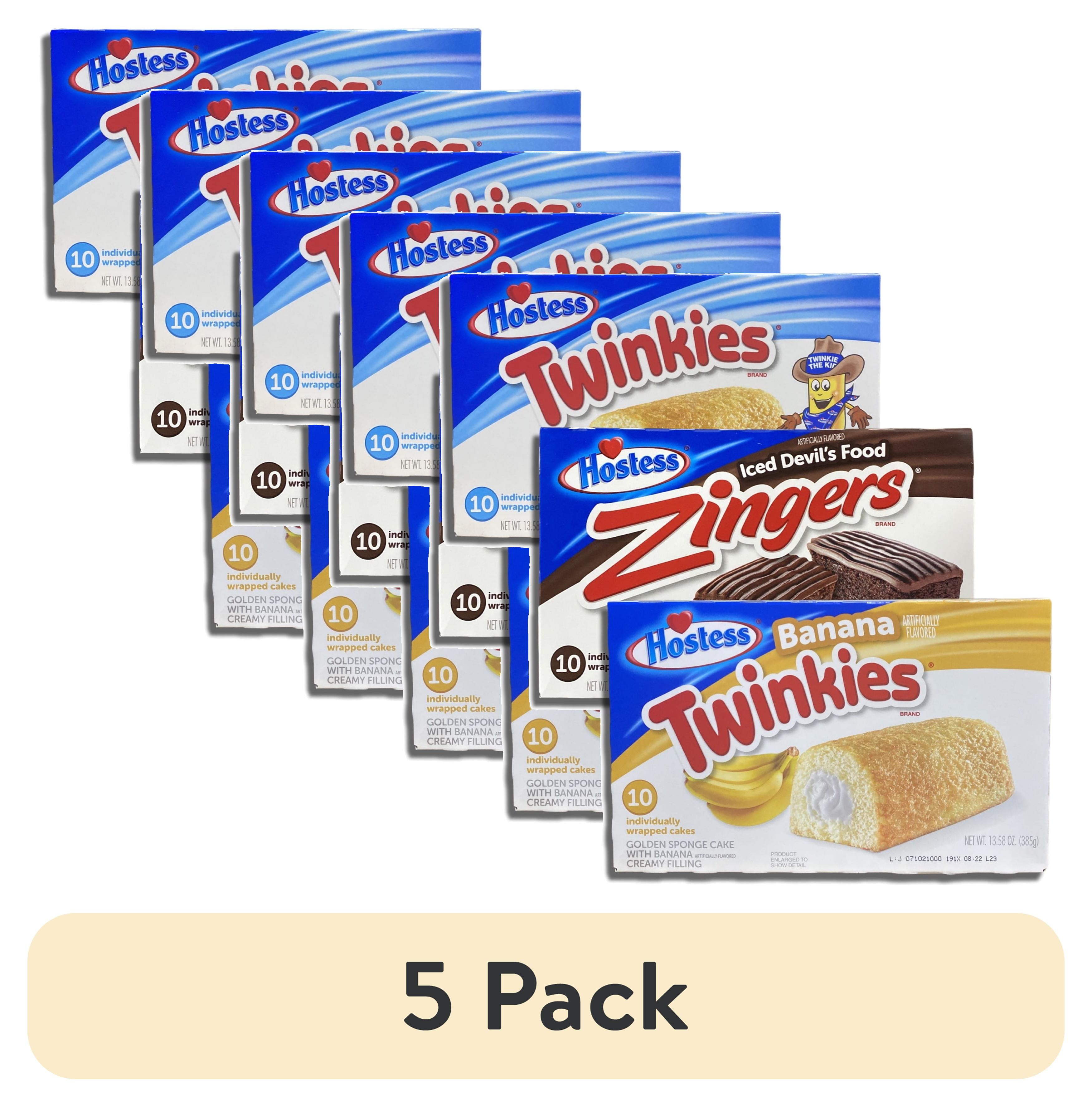 5 pack) Hostess Twinkie Variety Pack with Zingers | Three Flavors