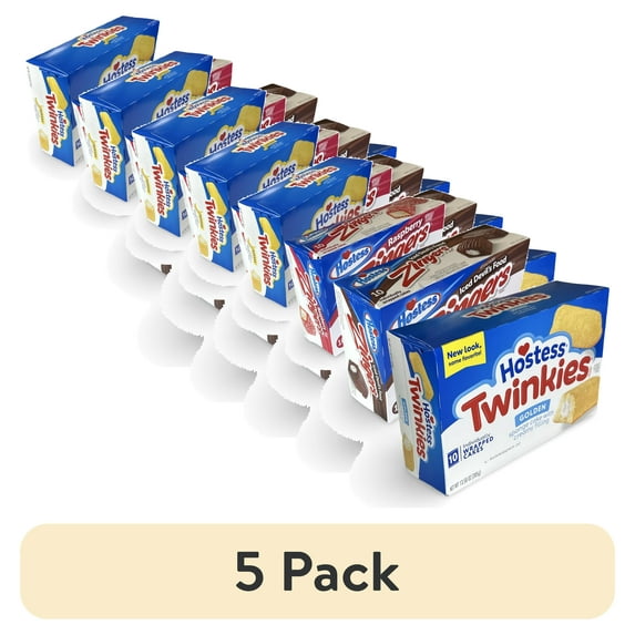 (5 pack) Hostess Ultimate Twinkie Variety Pack With Zingers | Four Flavors: Original, Chocolate Zingers, Banana, Berry Zingers | 4 10-Packs (40 Total)