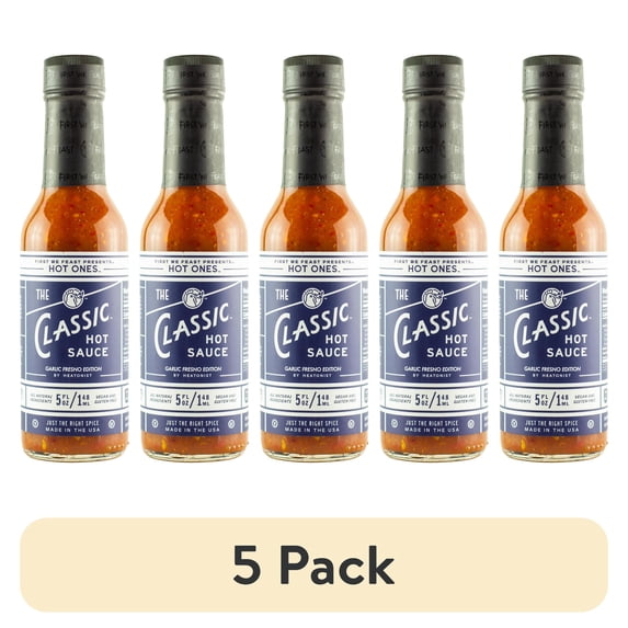 (5 pack) Hot Ones | The Classic Garlic Fresno Hot Sauce 5oz