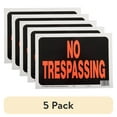 thumbnail image 1 of (5 pack) Hy-Ko 8.5 x 12 Plastic No Trespassing Property Sign, Bold Colors, 1 of 11