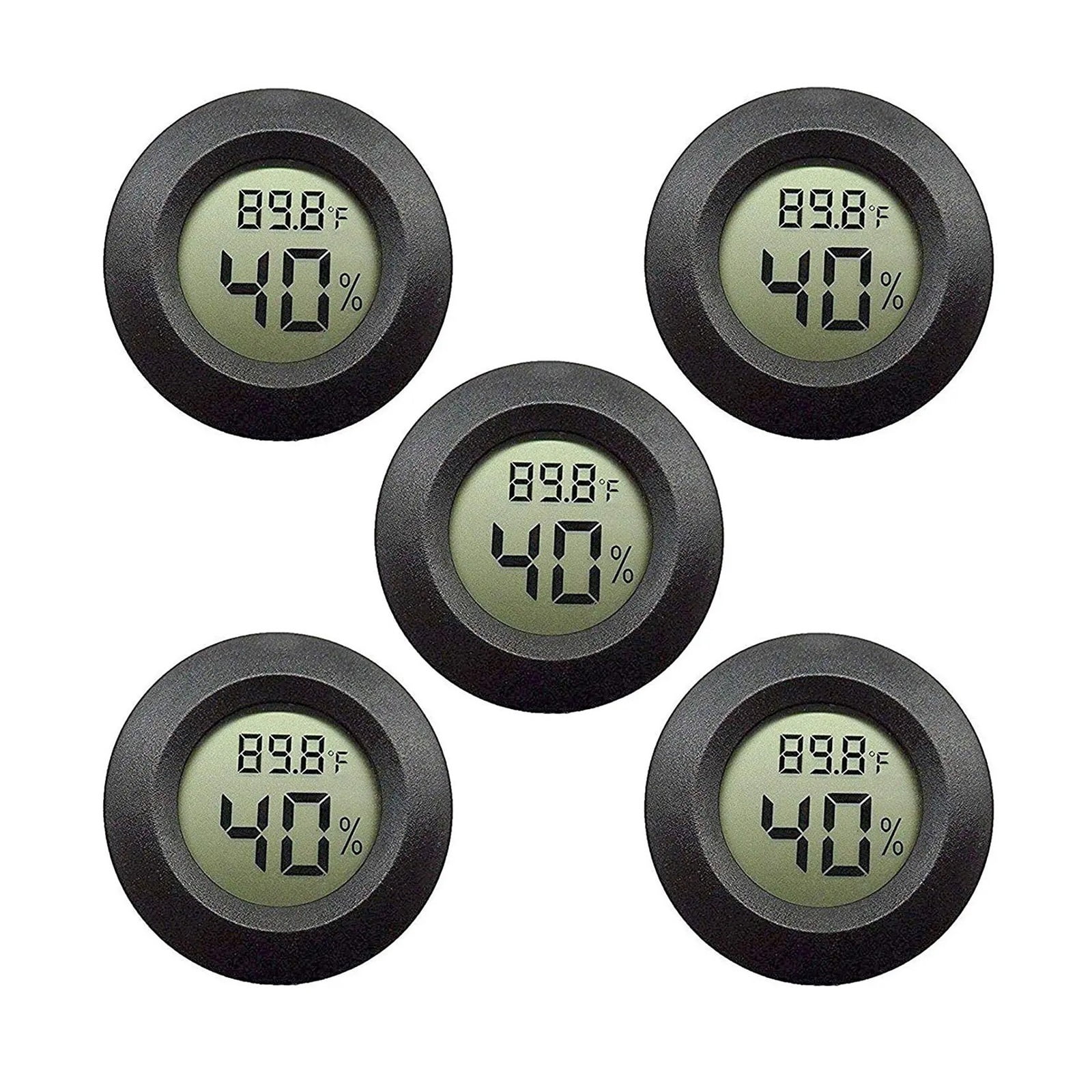 5-pack Hygrometer Thermometer Digital LCD Monitor Humidity Meter Gauge for Humidifiers Dehumidifiers ,Fast Response