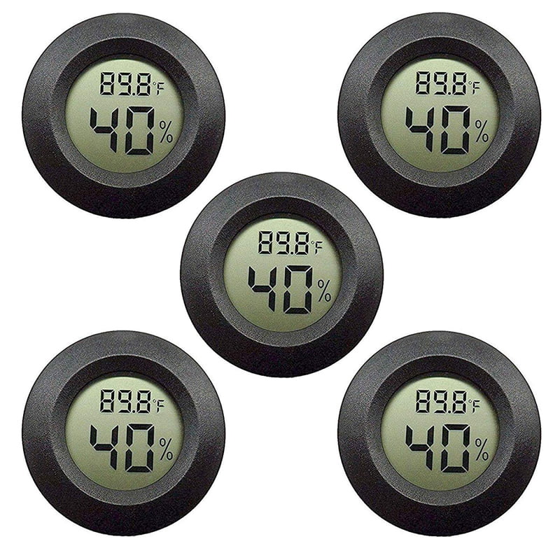 5-pack Hygrometer Thermometer Digital LCD Monitor Humidity Meter Gauge for Humidifiers Dehumidifiers ,Fast Response