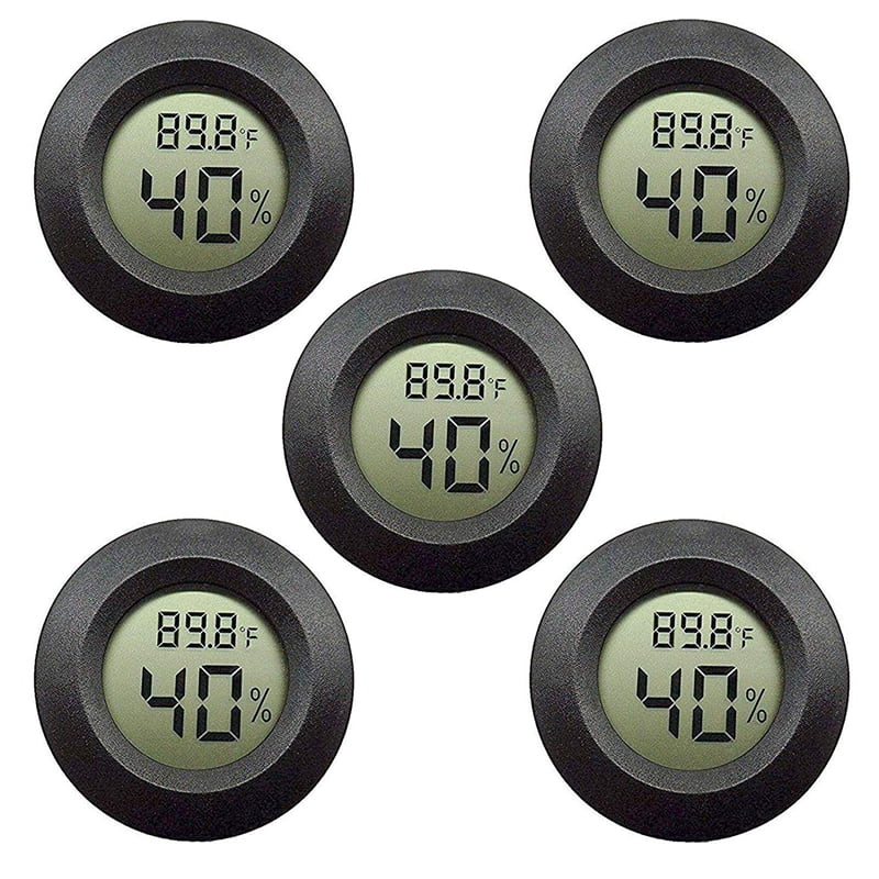 5-pack Hygrometer Thermometer Digital LCD Monitor Humidity Meter Gauge for Humidifiers Dehumidifiers ,Simple Operation