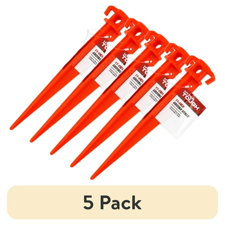 (5 pack) Hyper Tough 11 inch Ground Stake, Orange Color, Durable Plastic, Landscaping Stake Type, 1 oz price history and forecast - Hyper Tough Hyper Tough 11 inch Ground Stake