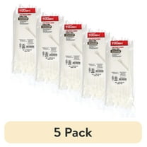 (5 pack) Hyper Tough 8inch Cable Tie Natural 100Pcs