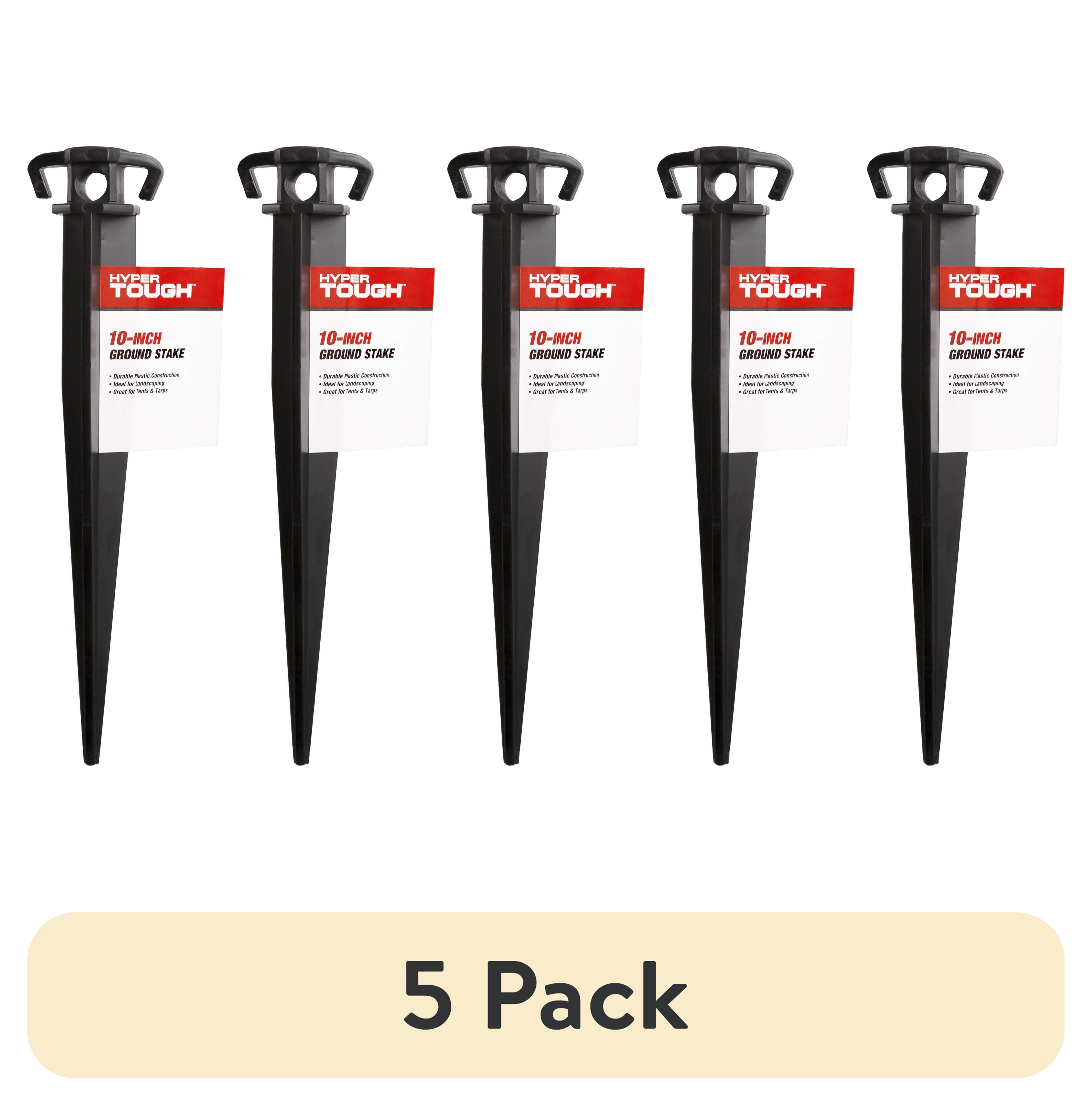 Hyper Tough Plastic Ground Stake - 10 Black Stake - Walmart.com