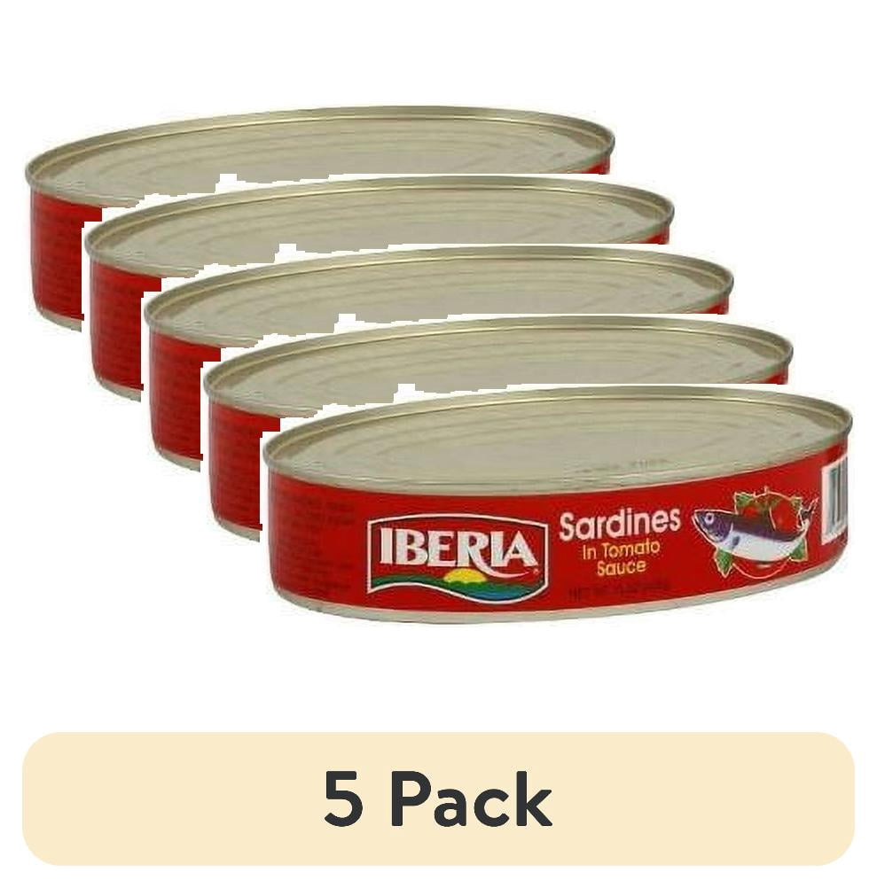 (5 pack) Iberia Oval Sardines in Tomato Sauce, Canned Seafood