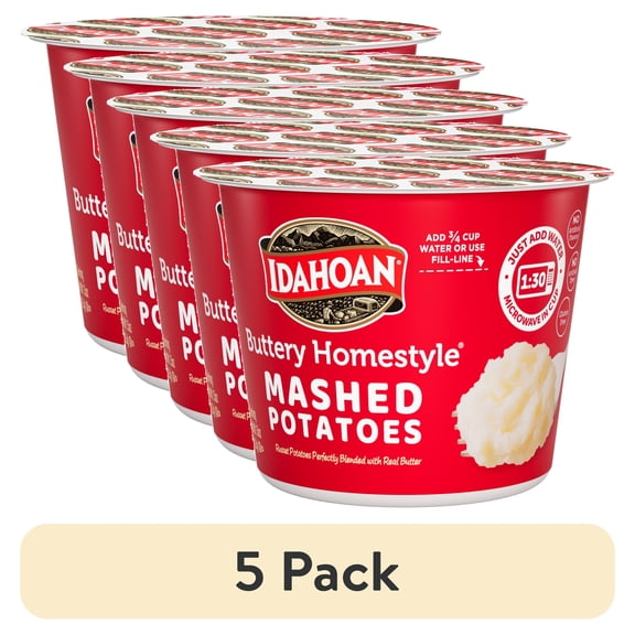 (5 pack) Idahoan Buttery Homestyle® Mashed Potatoes, 1.5 oz Cup
