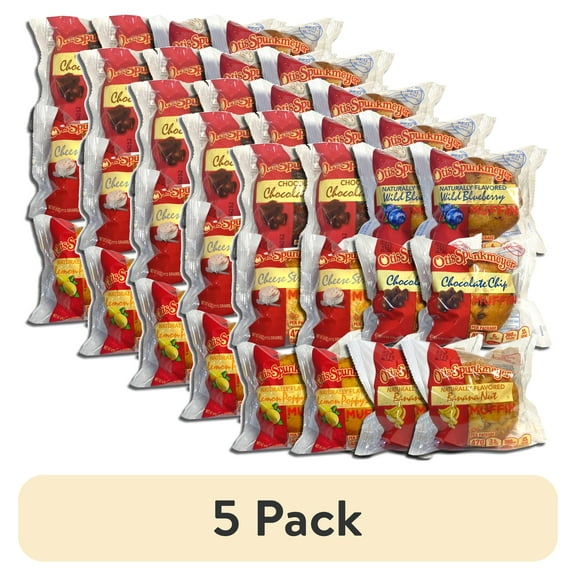 (5 pack) Otis Spunkmeyer Muffins 6 Flavor Variety: Chocolate Chocolate Chip, Blueberry, Lemon, Chocolate Chip, Cheese Streusel, Banana | 12 Pack