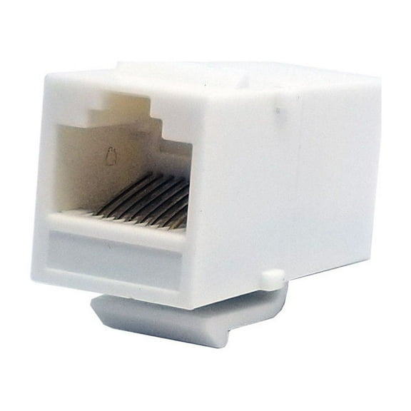 5 pack Inline Coupler Keystone Jack RJ45 Female to Female Cat6/Cat5e White