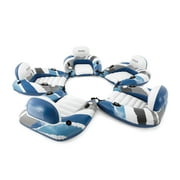 (5 pack) Intex River Run Lounge - Inflatable Floating Water Seat with Quick Connects - River Lake Pool
