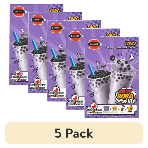 (5 pack) J-Basket Instant Boba Kit, 3 Servings (July-Oct 2025 Best Before)