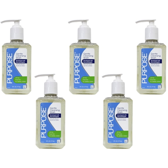 (5 pack) J&J Purpose Gentle Cleansing Wash, 6 Fl. Oz.
