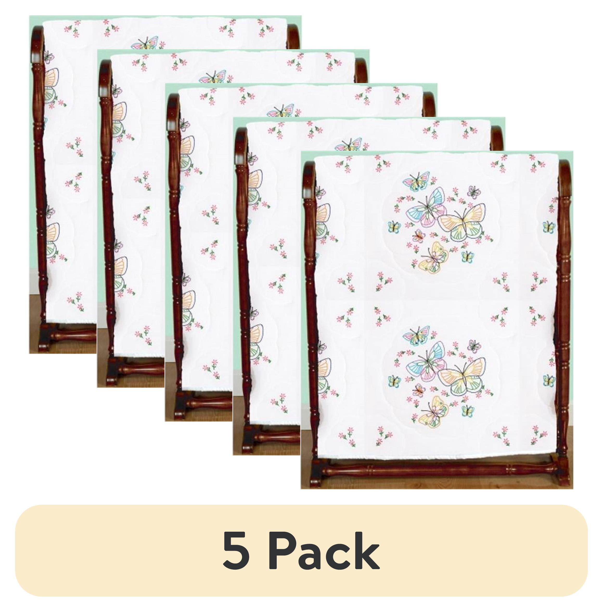 (5 pack) Jack Dempsey 732 143 Stamped White Quilt Blocks 18''X18'' 6 ...