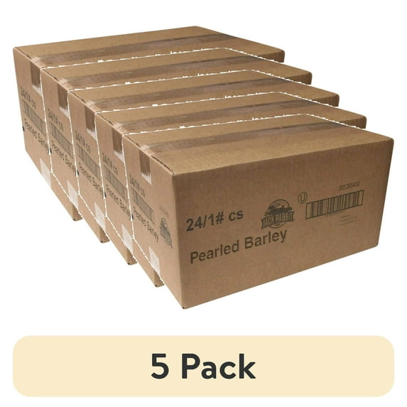 (5 pack) Jack Rabbit Pearl Barley, 1 pound packages - 24 packages per case