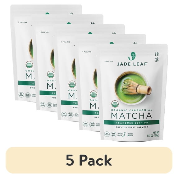 (5 pack) Jade Leaf Organic Ceremonial Japanese Matcha Green Tea Powder ...