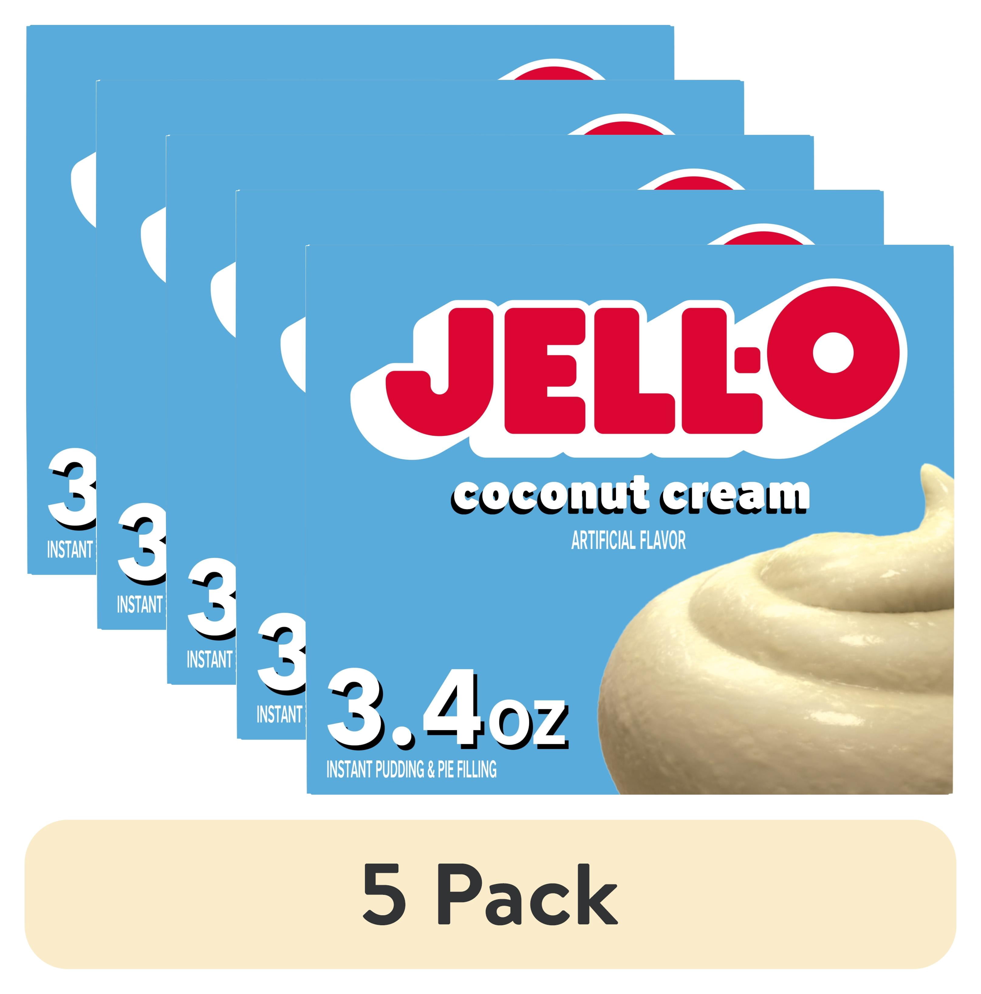 フェイスジェル・ゲル 345 5 pack) Jell-O Coconut Cream Artificially Flavored Instant Pudding