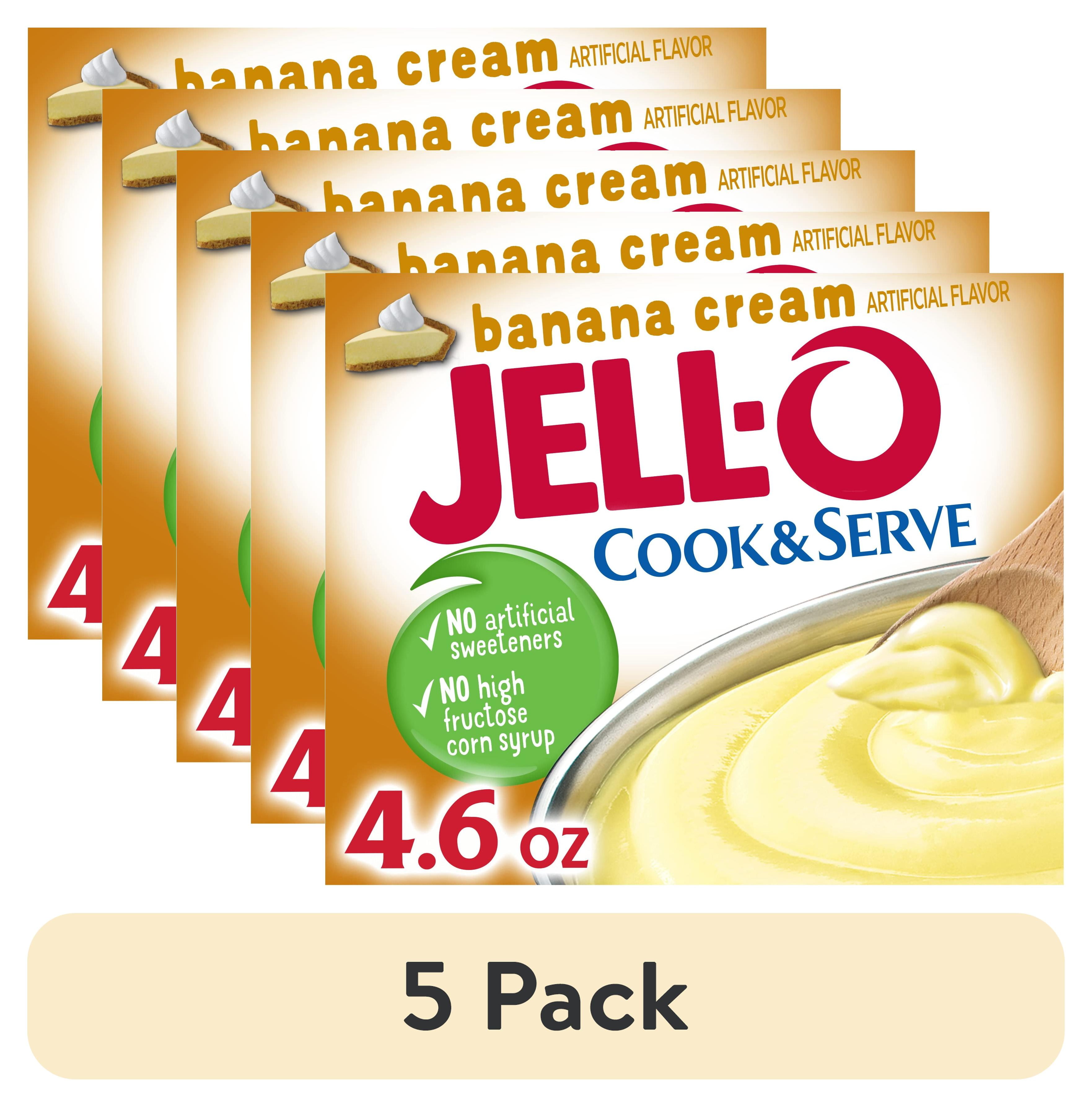 5 pack) Jell-O Cook & Serve Banana Cream Pudding & Pie Filling Mix