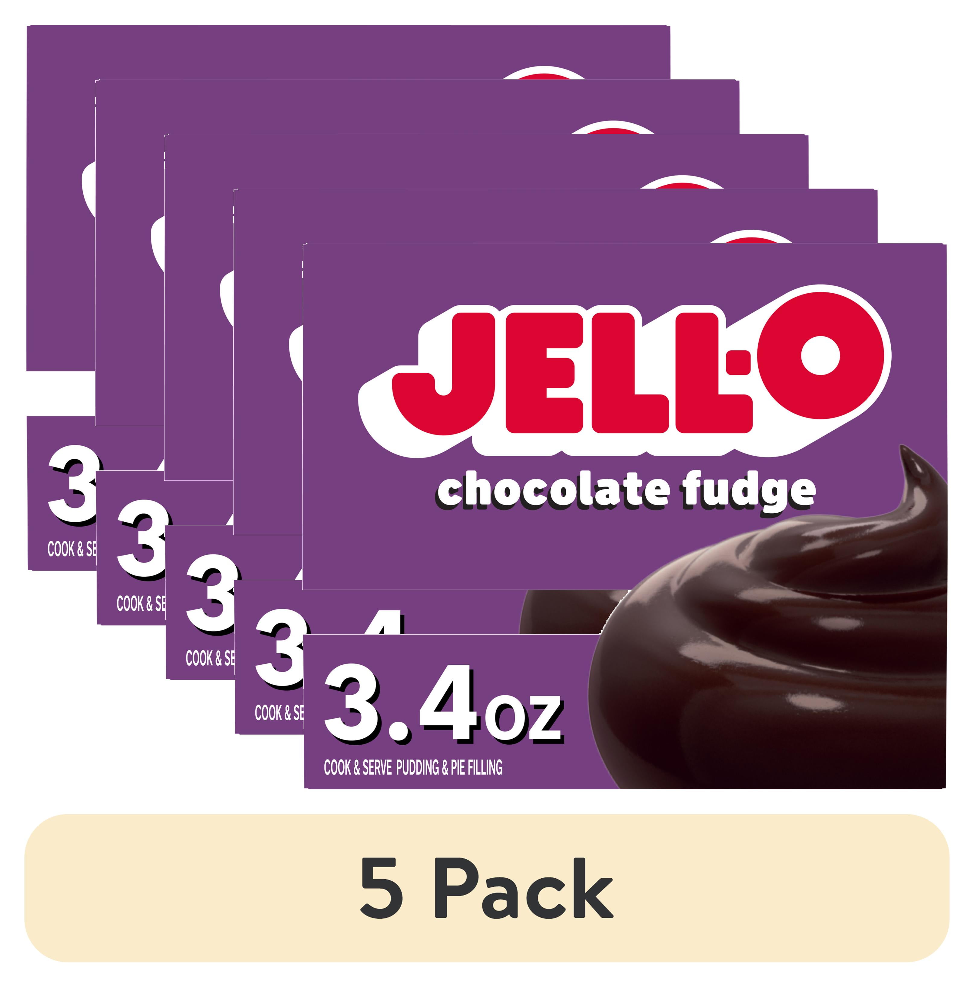 4 pack) Jell-O Cook & Serve Chocolate Fudge Artificially Flavored