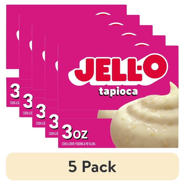 5 pack) Jell-O Cook & Serve Tapioca Artificially Flavored Fat Free